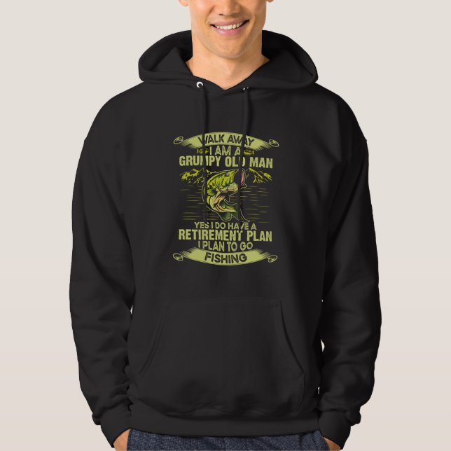 Fishing Retirement Plan for Men Hoodie (Vorderseite)