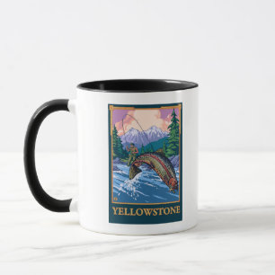 Fishing Scene - Yellowstone Nationalpark Tasse