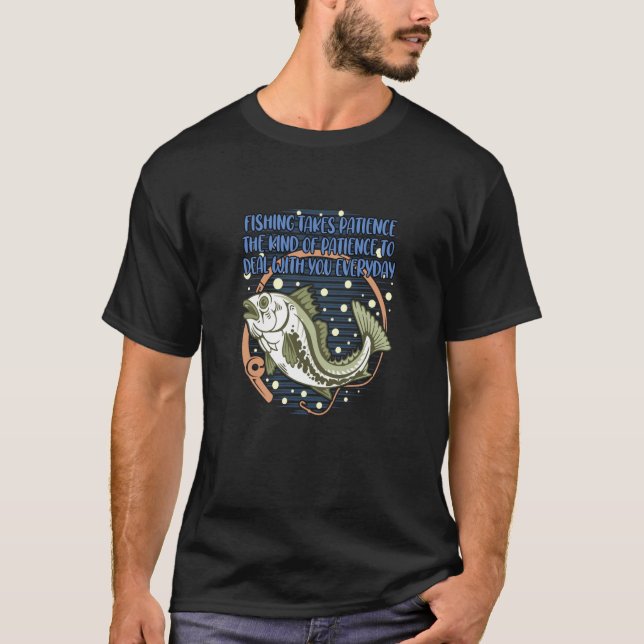 Fishing Takes Patience Fisherman Husband and Wife  T-Shirt (Vorderseite)