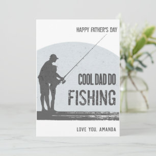 Fishing-Vatertagskarten Vintage-Fischer Dankeskarte