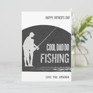 Fishing Vathers Day Cards Black Fisherman Dankeskarte