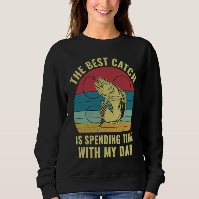 Fishing With Daddy Father and Son Daughter Matchin Sweatshirt (Vorderseite)