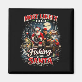 Fishing with Santa Magnet