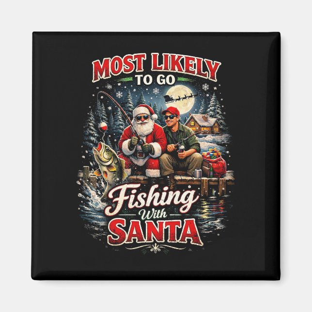 Fishing with Santa Magnet (Vorne)
