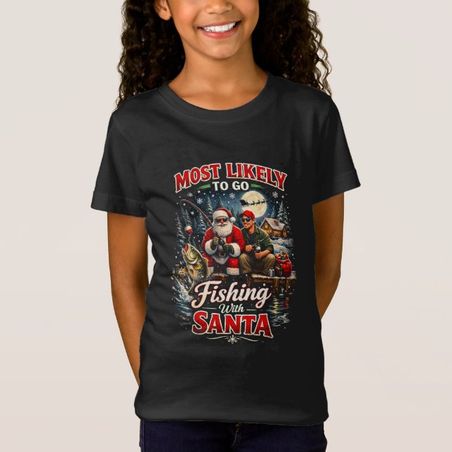Fishing with Santa T-Shirt (Vorderseite)