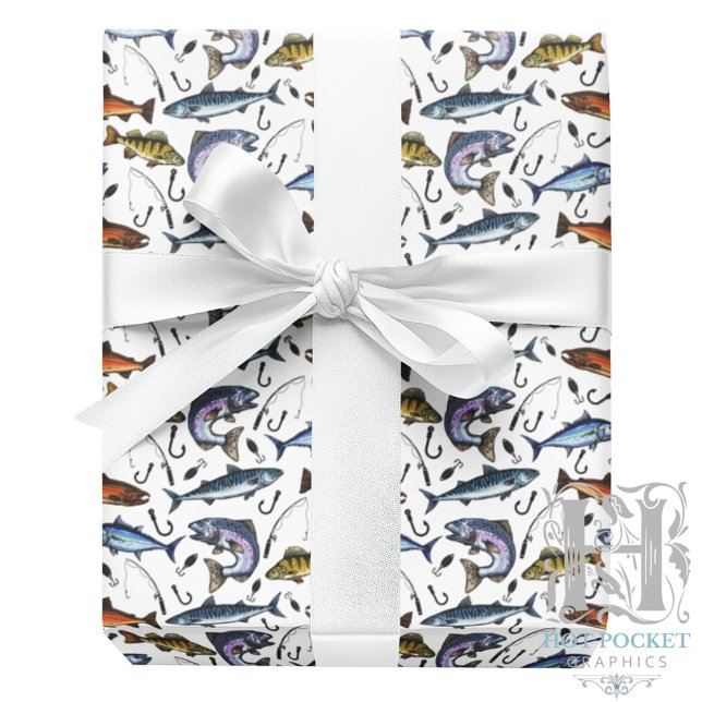 Fishing Wrapping Paper Geschenkpapier (Von Creator hochgeladen)