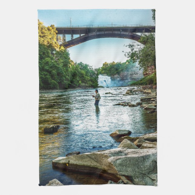 Fishman des Genesee Handtuch (Vertikal)