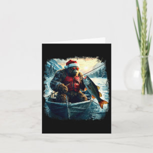 Fishmas Outdoor Lustiger Fisch Weihnachtsmann Bigf Karte