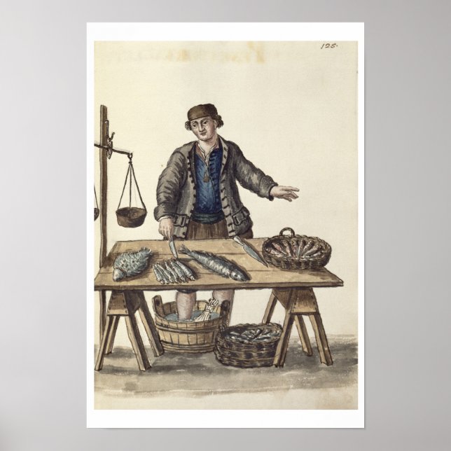 Fishmonger, Venezianisch (Manuskript) Poster (Vorne)