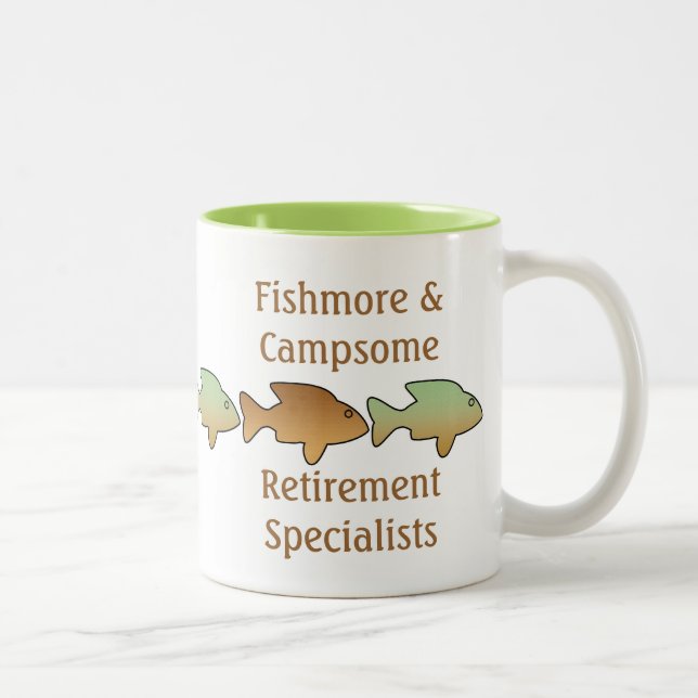 Fishmore u. Campsome, Ruhestands-Tasse Zweifarbige Tasse (Rechts)