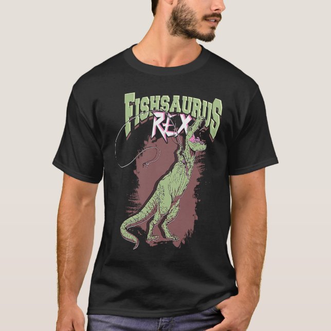 Fishsaurus rex u2013 Forellenfischen Rex T-Shirt (Vorderseite)