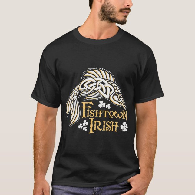 Fishtown Irisch (Keltischer Fisch) T-Shirt (Vorderseite)