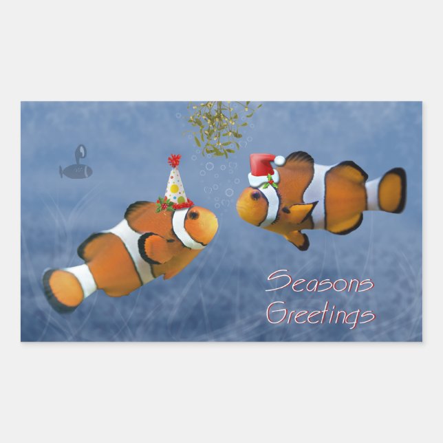 Fishy Christmas Sticker (Vorderseite)