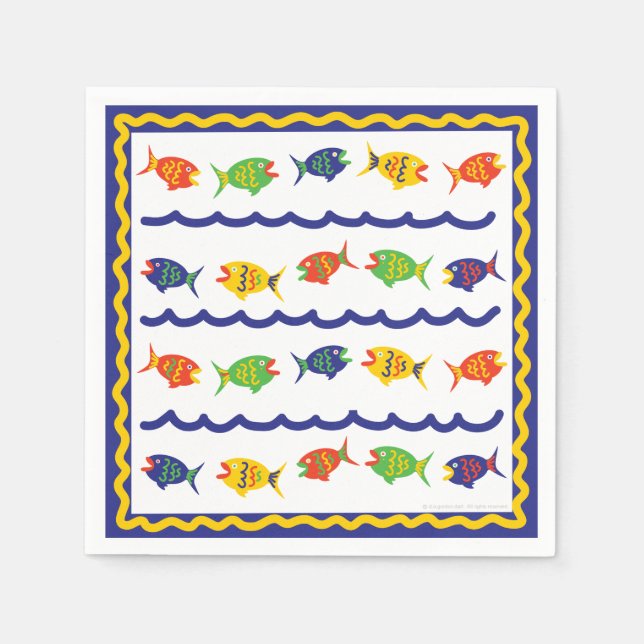 Fishy Cocktail Napkin Serviette (Vorderseite)