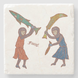 Fishy Fight Steinuntersetzer