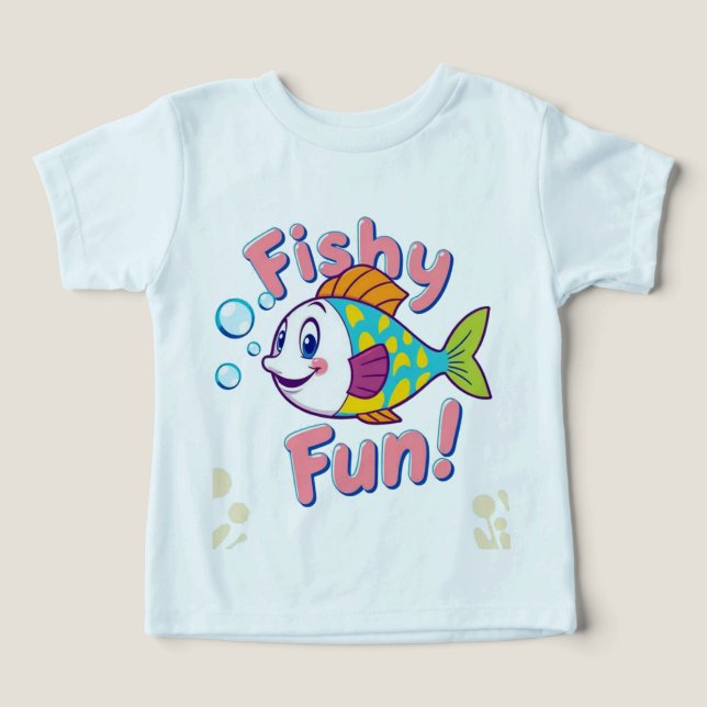 Fishy Fun Cartoon Fish Kids's T - Shirt (Design Vorderseite)