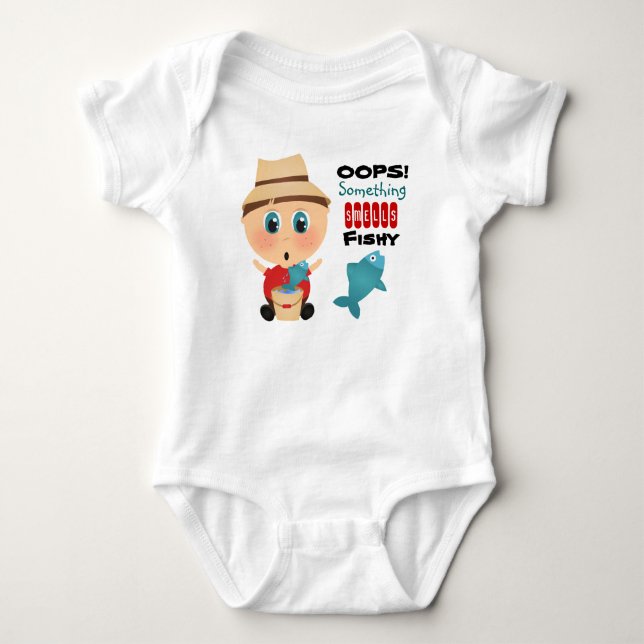 Fishy One Piece Baby Strampler (Vorderseite)