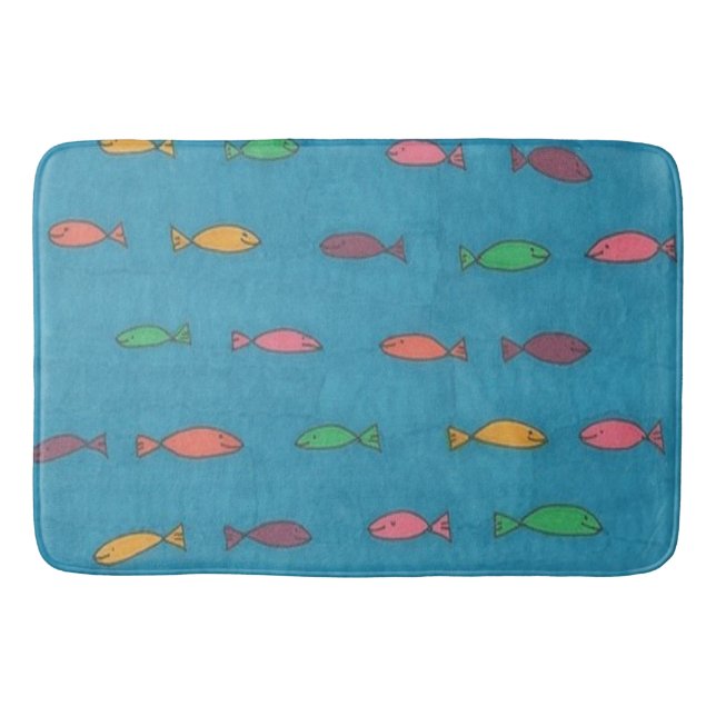 Fishy Pattern Bath Mat Badematte (Vorderseite)
