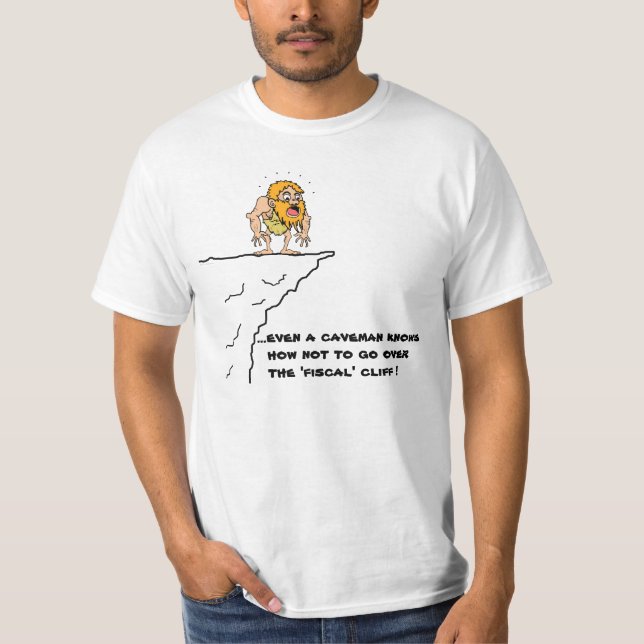 Fiskalklippe Caveman T-Shirt (Vorderseite)