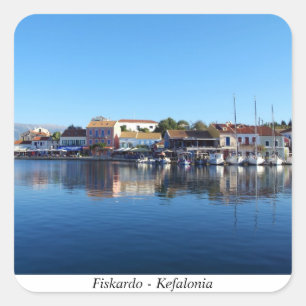 Fiskardo - Kefalonia Quadratischer Aufkleber