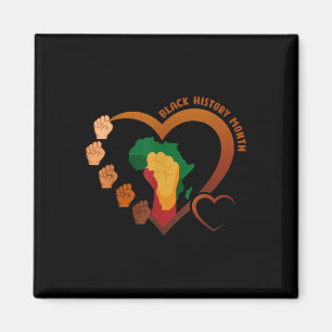 Fist Black History Monte Melanin Herzstück Power S Magnet