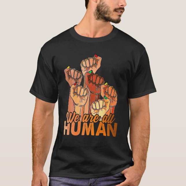 Fist Hands Black History Month Equality African Am T-Shirt (Vorderseite)