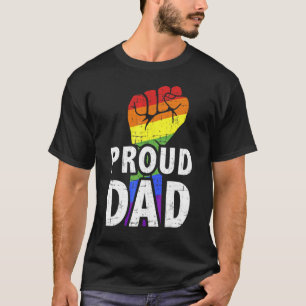 Fist Rainbow Proud Vater Gay Pride Lgbtq Vater's D T-Shirt