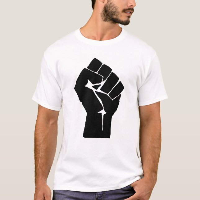 Fist, Rebel, Riot, Resistance, Communist Style T-Shirt (Vorderseite)