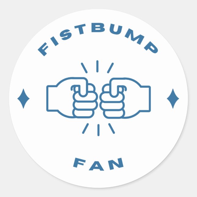 FistBump Fan-Aufkleber Runder Aufkleber (Vorderseite)