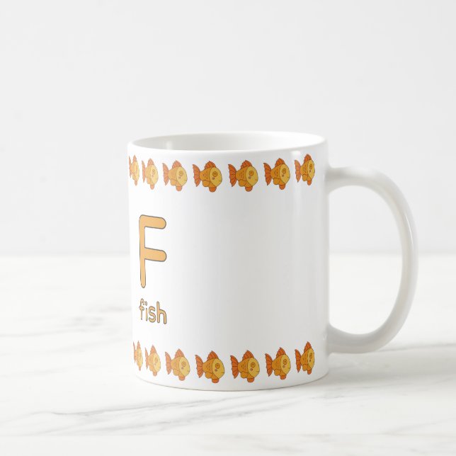FistFürFisch–SpaßigesAlphabetTassendesign Kaffeetasse (Rechts)