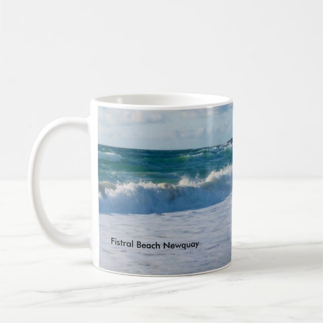 Fistral Beach Newquay Cornwall England Tasse (Links)