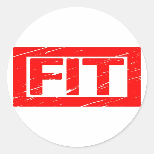 Fit-Briefmarke Runder Aufkleber (Vorderseite)