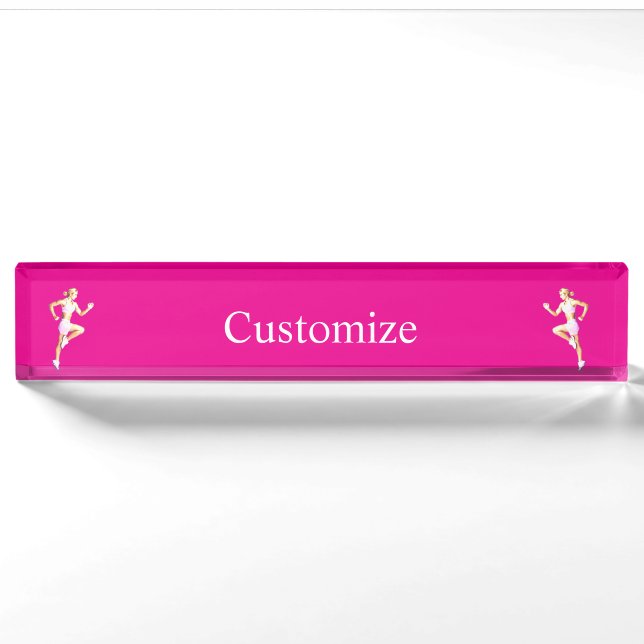 Fit Female Runner Thunder_Cove Namensplakette (Vorderseite)