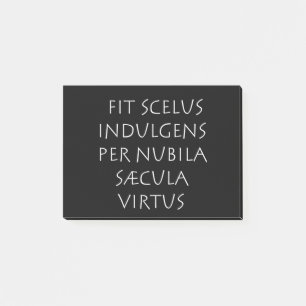 Fit scelus indulgens per nubila saecula virtus post-it klebezettel