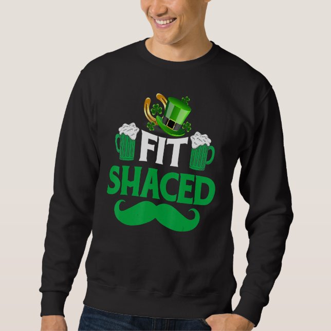 Fit Shaced Irish Clover St Patrick S Day Green Sha Sweatshirt (Vorderseite)