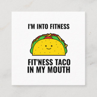 Fit-Taco lustige Takos mexikanisches Essen Quadratische Visitenkarte