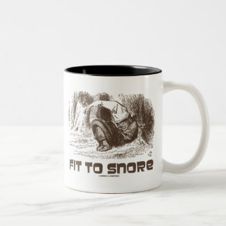 Fit to Snore Red King Schnarchen Schlafen Wunderla Zweifarbige Tasse