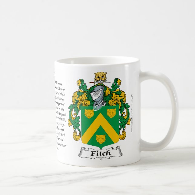 Fitch, der Ursprung, die Bedeutung und das Wappen Tasse (Rechts)