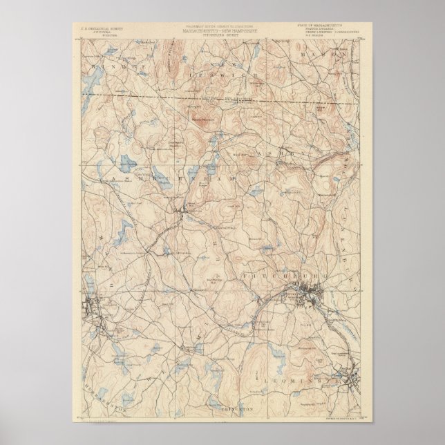 Fitchburg, Massachusetts Poster (Vorne)