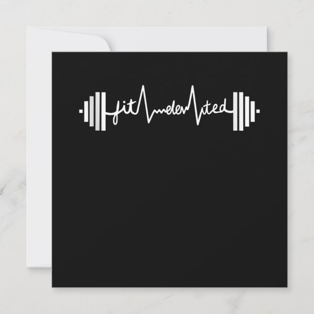 Fiterhoben Gym Fitness Barbell Workout Einladung (Vorderseite)