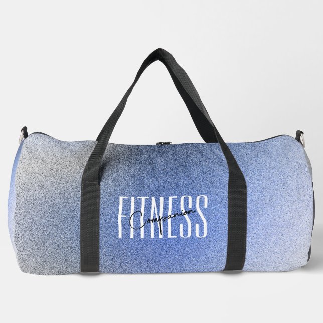 Fitnes Companion Grainy Soft Blue Modern Duffle Bag (Vorderseite)