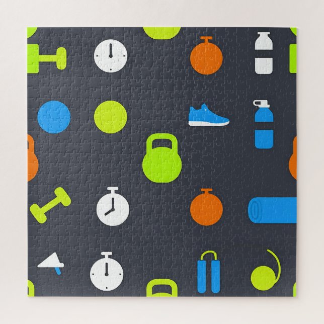 Fitness-Ausrüstung Workout-Muster Puzzle (Vertikal)