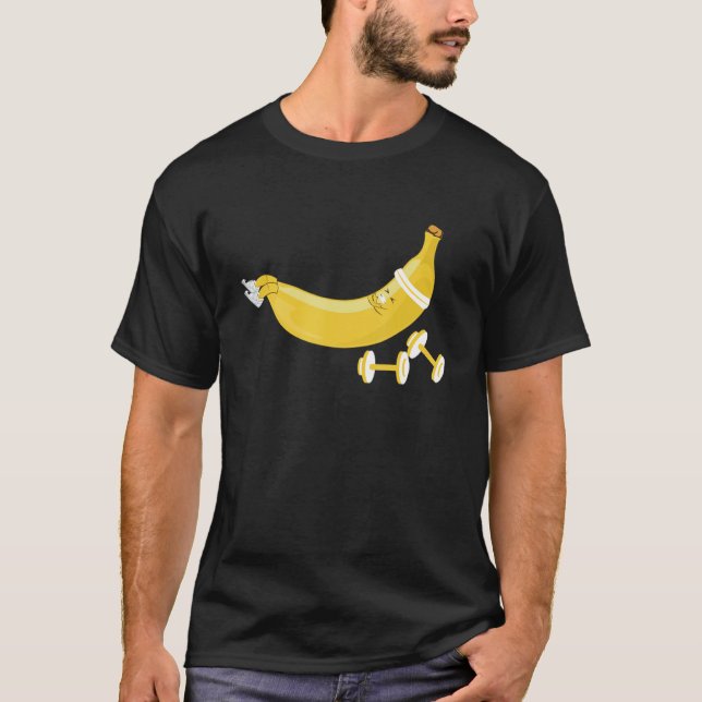 Fitness Banana Gym Workout Frucht T-Shirt (Vorderseite)