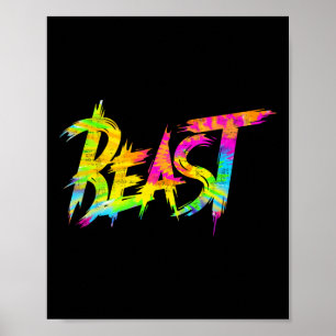 Fitness-Biest Bodybuilding-Training Humor Tie-Dye  Poster