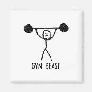 Fitness-Biest Lustige Bodybuilding-Übung Fitness A Magnet