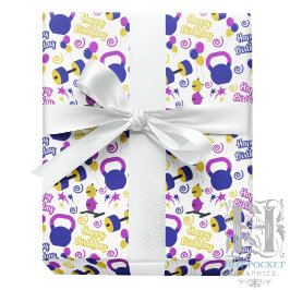 Fitness Birthday Wrapping Paper Geschenkpapier