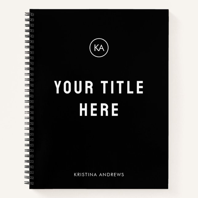 Fitness Body Measurement Tracker Mit Monogramm Notizbuch (Vorderseite)