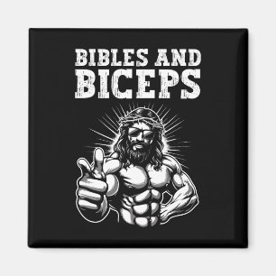 Fitness-Bodybuilding-Humor-Bibeln und Bizeps J Magnet