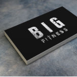 Fitness Bodybuilding Trainer Fett Grunge Text Visitenkarte<br><div class="desc">Berufliche Grunge Fett Text Fitness Trainer Visitenkarten.</div>