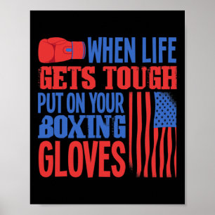 Fitness Boxring - Boxhandschuhe - Ich liebe Kickb Poster